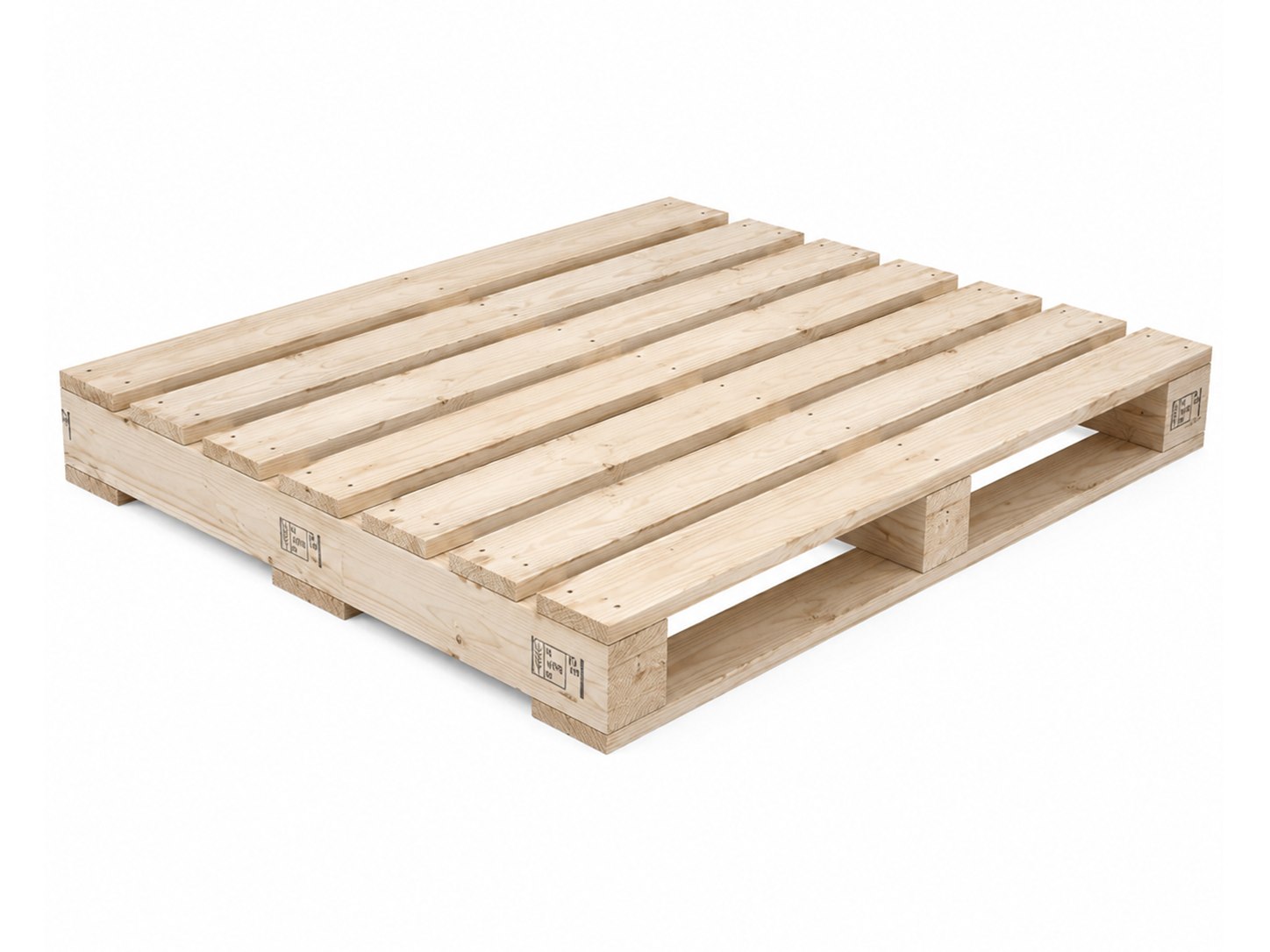 Pallet de madeira com duas entradas
